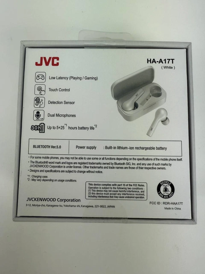 JVC HA-A17T Marshmallow Plus True Wireless Headphones White - Image 2 of 4