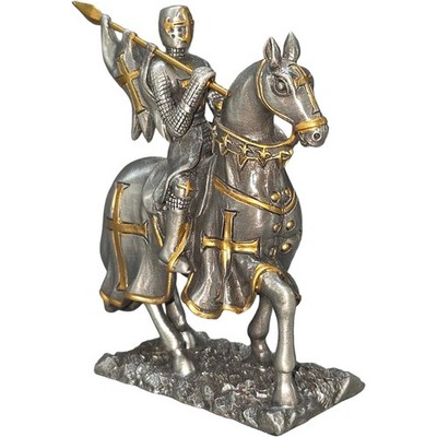 Zinnritter auf Pferd mit Fahne