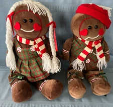 Pair Girl / Boy Gingerbread Dolls Musical PBC International