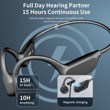 Bone conduction hearing aid Magnetic charging Waterproof and sweat-proof