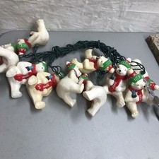 Polar Bear Coca-Cola String Light Set - Indoor/Outdoor 10 Lights Set Works!