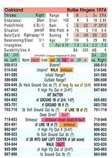 Rollie Fingers DYNASTY LEAGUE BASEBALL GAME ALL TIME TEAMS 1974 Season Athletics