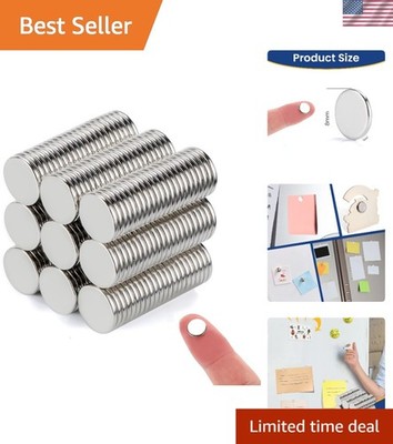 Durable Rust-Proof Rare Earth Magnets - 200pcs 8x1mm for Refrigerator & DIY