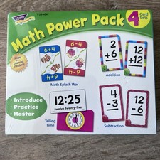Math Power Pack-4 Card Sets Addition/Subraction/Time...