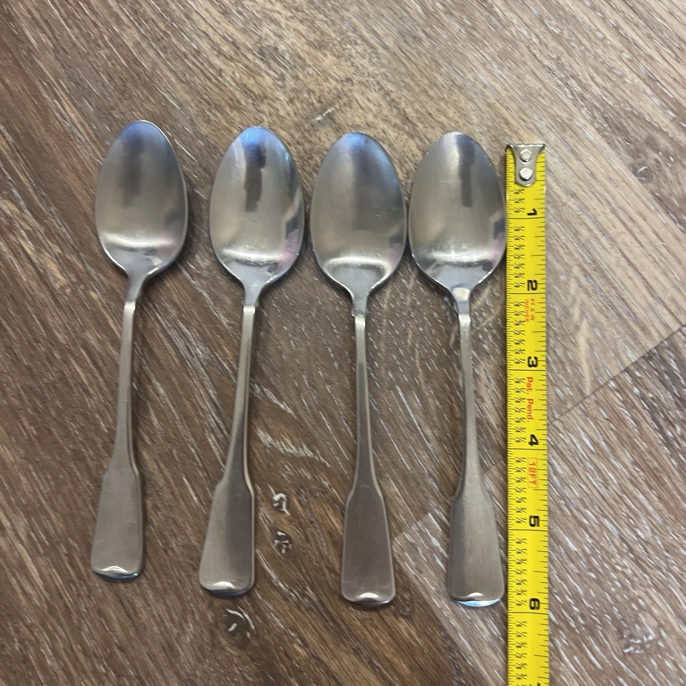 4 - Oneida American Colonial 缎面立方体不锈钢餐具 6 英寸茶壶 — 第 2/4 张图片