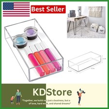 Clear Plastic Drawer Organizer for Makeup, Bathroom  Kitchen Storage 8x4x2