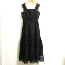 ANDREA&Co. Sleeveless Lace Dress Long One-Piece Size F Black Women USED