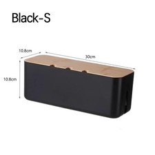 Cable Tidy Box Power Cord Management Hide Wire Bamboo Lid Safe Storage Organizer