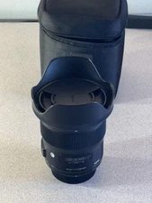 SIGMA 24mm F/1.4 DG HSM Art (for Nikon F mount) With Lens Caps & Hood & Bag