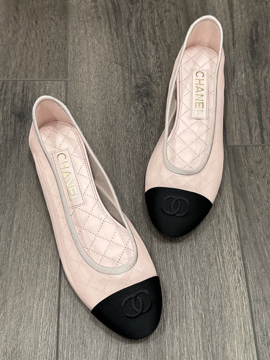 夏デザイン♪【CHANEL】Ballet flats 2025 CHANEL CC LOGO Light Blush Pink MESH BALLET BALLERINA