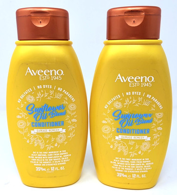 Lot 2 Aveeno Sunflower Oil Blend Hair Conditioner Damage Remedy 12oz