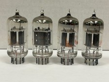 RCA USA 12AX7A ECC83 USA Made Lot of 4 Strong Tested Vacuum Tubes Used & Tested