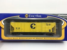 HO Exactrail Chessie System P-S 4427 Cu Ft 3-Bay Covered Hopper WM #4666
