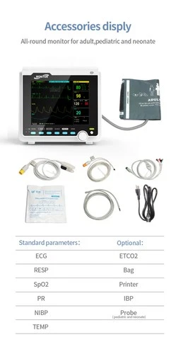 Patient monitor Vital Signs Monitor 6 Parameters 8 Inch ECG NIBP SPO2 RESP TEMP - 第 10 张/共 12 张