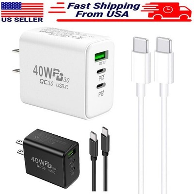 For Samsung Galaxy Fold7 Flip6 S25 Ultra S24 FE Fast Wall Charger Type C Cable