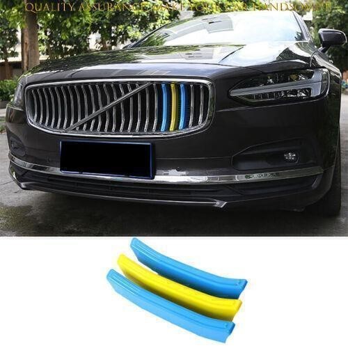 For Volvo S90 2017-2024 Three Color Front Bumper Center Hood Grill Strip 3PCS - Picture 1 of 7