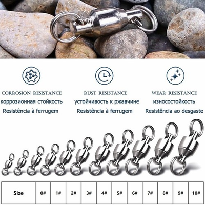 #ad Heavy Duty Ball Bearing Rolling Swivels 11 110lb Stainless Split for Sea Rings $53.49
