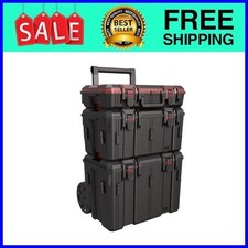 Hyper Tough Hyper Stack 3-piece Modular Rolling Toolbox System Heavy Duty