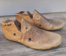 Antique Shoe Last Wooden Steel Form Cobbler 9 1/2 Child's Shoe