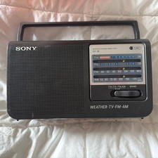 Sony ICF-36 Portable Weather Radio - Gray  Tested 