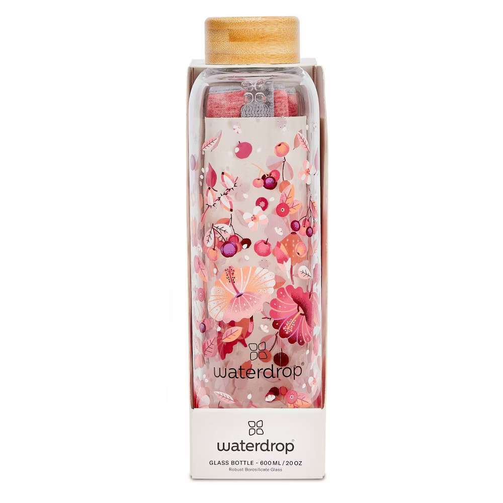 Waterdrop Microdrinks 20oz Red Floral Water Bottle 3390₽