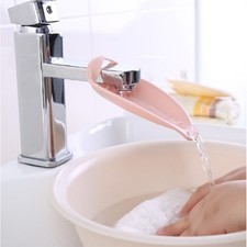 Pink Faucet Extender Spout Wash Helper Silicone Hand Washing Faucet Extender OH