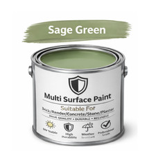 Multi Surface Paint 0.5L-1L Interior Exterior Fence Garden Masonry Paint 6colour