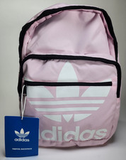Adidas Originals Trefoil Backpack Pink White School Book Bag NWT Lifetime Warran