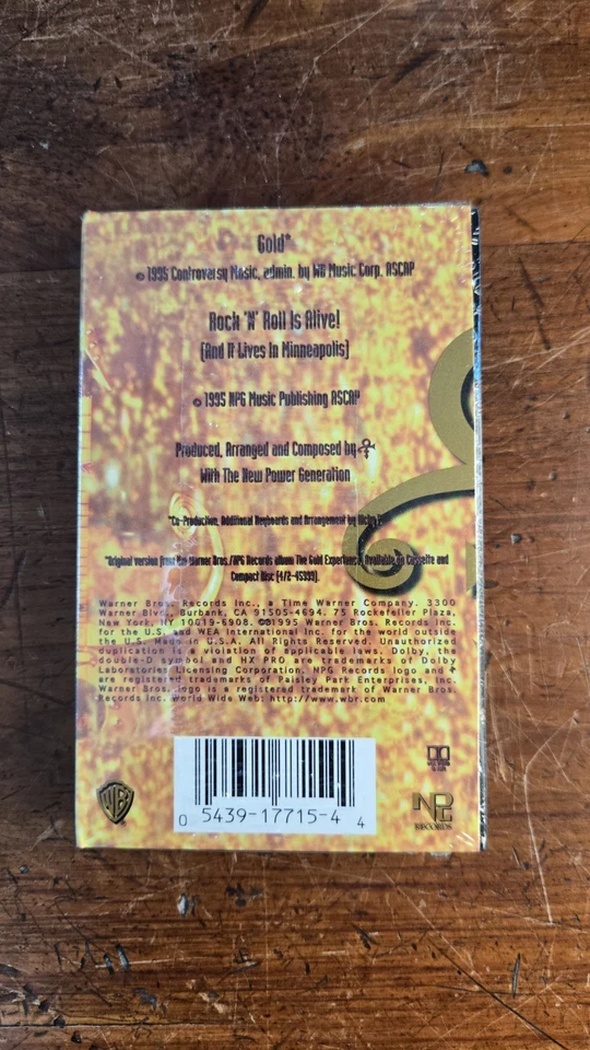 Gold [Single] by Prince (Cassette Single, Nov-1995, Warner Bros.) - Image 2 of 3