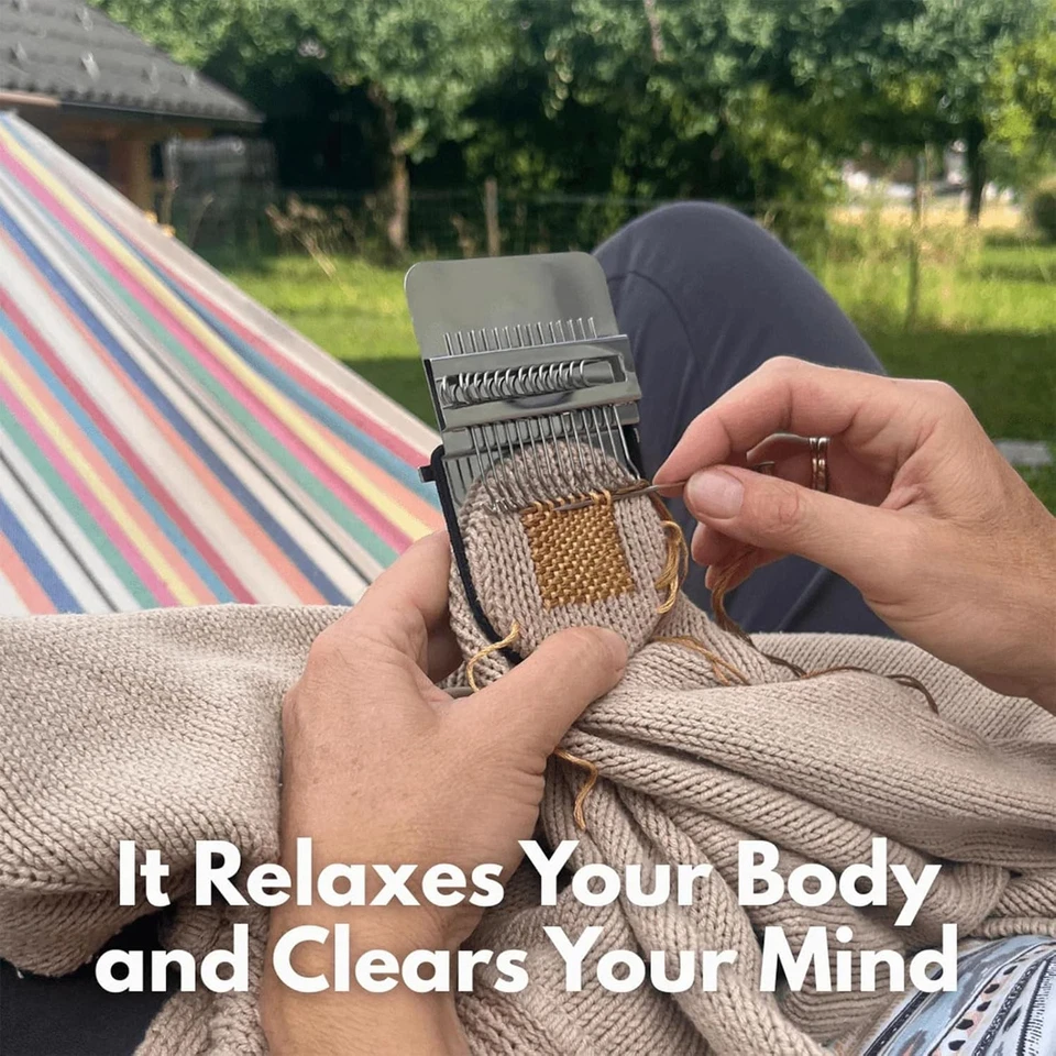 Portable Loom Knitting Kit,Patch Kit Weaving Loom For Quickly Sewing Repair - image 4 of 4