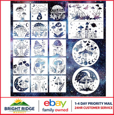 Reusable 12 Inch Mushroom Stencils - 18 Pcs for Painting Crafts