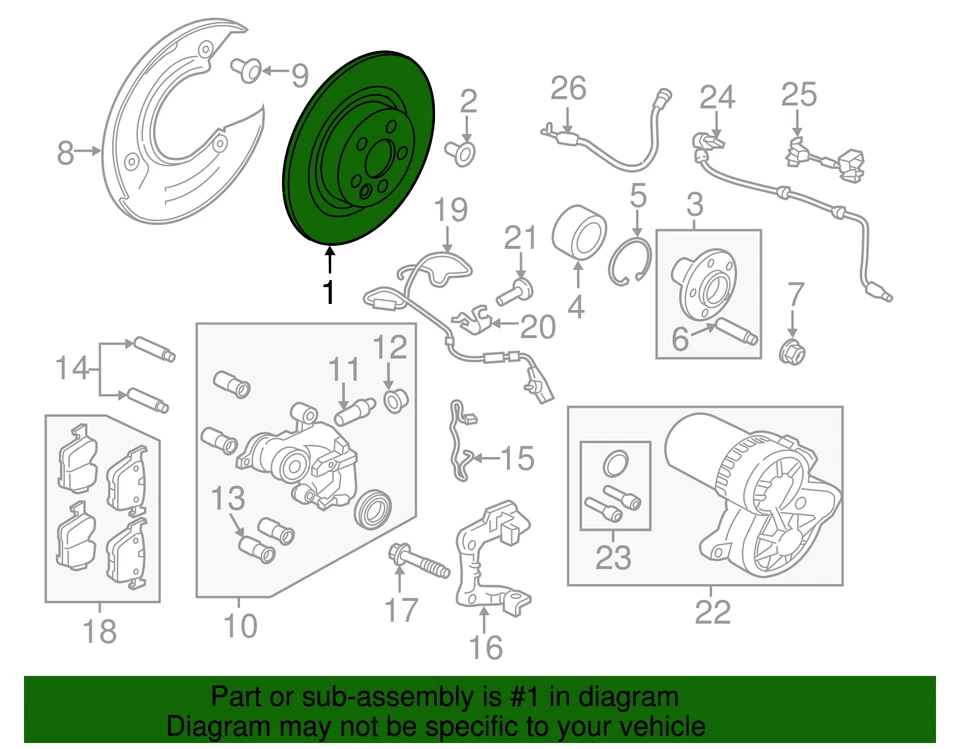 Rotor de freno trasero original Land-Rover 17" Discovery Sport Velar 325 mm LR090699 Foto 3 de 3