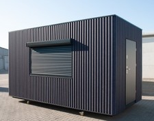 16ft x 8ft Street Food Container | Catering Kiosk Cabin | Roller Shutter Pod UK