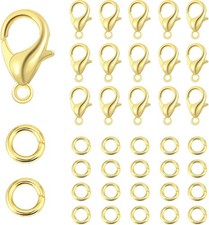 Lobster Clasps for Jewelry Making 150pcs 10mm Lobster Claw Clasps with Open J...
