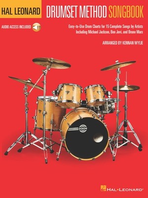 Hal Leonard Drumset Method Songbook Learn Easy Drum Charts 15 Songs Book & Audio