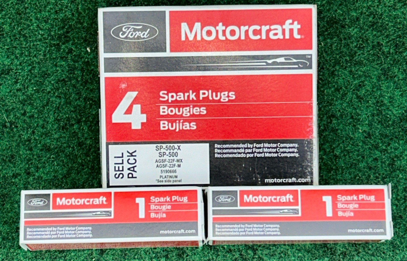 6 New OEM Factory Ford Motorcraft SP-500 SP-500X Spark Plug AGSF22FM  AGSF22FMX