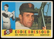 1960 TOPPS EDDIE BRESSOUD SAN FRANCISCO GIANTS #253 VG+