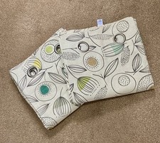 Pair of NEXT Curtains Contemporary Floral Cotton Eyelet Lined 53" W x 90" Drop