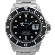 Rolex Submariner 16610 Steel Black Dial & Insert Oyster Watch w/ Box & Paper