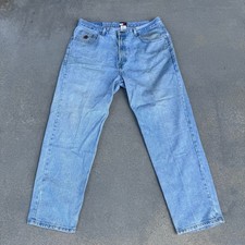 Vintage Tommy Hilfiger Mens Light Wash Straight Leg Jeans Made in USA 38x30