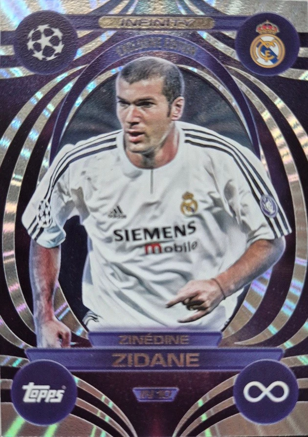 Match Attax 2025 2026 UCC IN 10 Infinity Zinedine Zidane Real Madrid