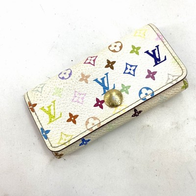 Louis Vuitton Monogram Multicolor Multiclés 4 Schlüssel Etui Blanc M60043...