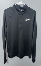 Nike Dri-Fit Element Half-Zip Black Mens Long Sleeve Running Top Size Medium New