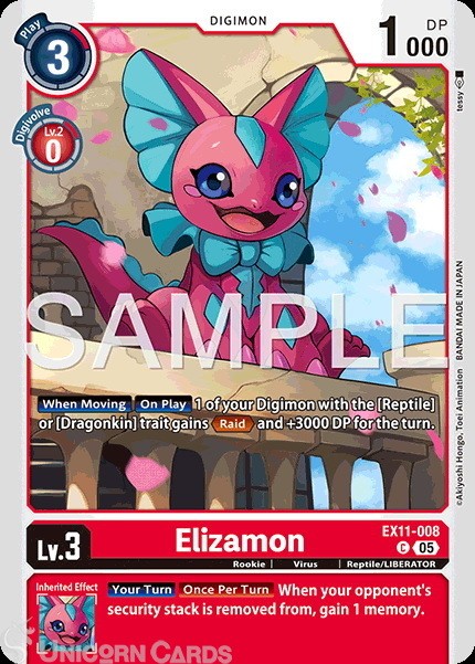 EX11-008 Elizamon : Common Digimon Card : EX11: Dawn of Liberator