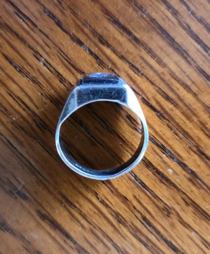 古董纯银男式戒指罗马士兵赤铁矿凹雕 — 第 2/4 张图片