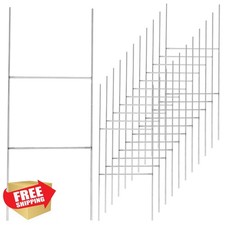 12 Pack Heavy Duty H Frame Yard Sign Stakes 24"x10" for 4mm Signs