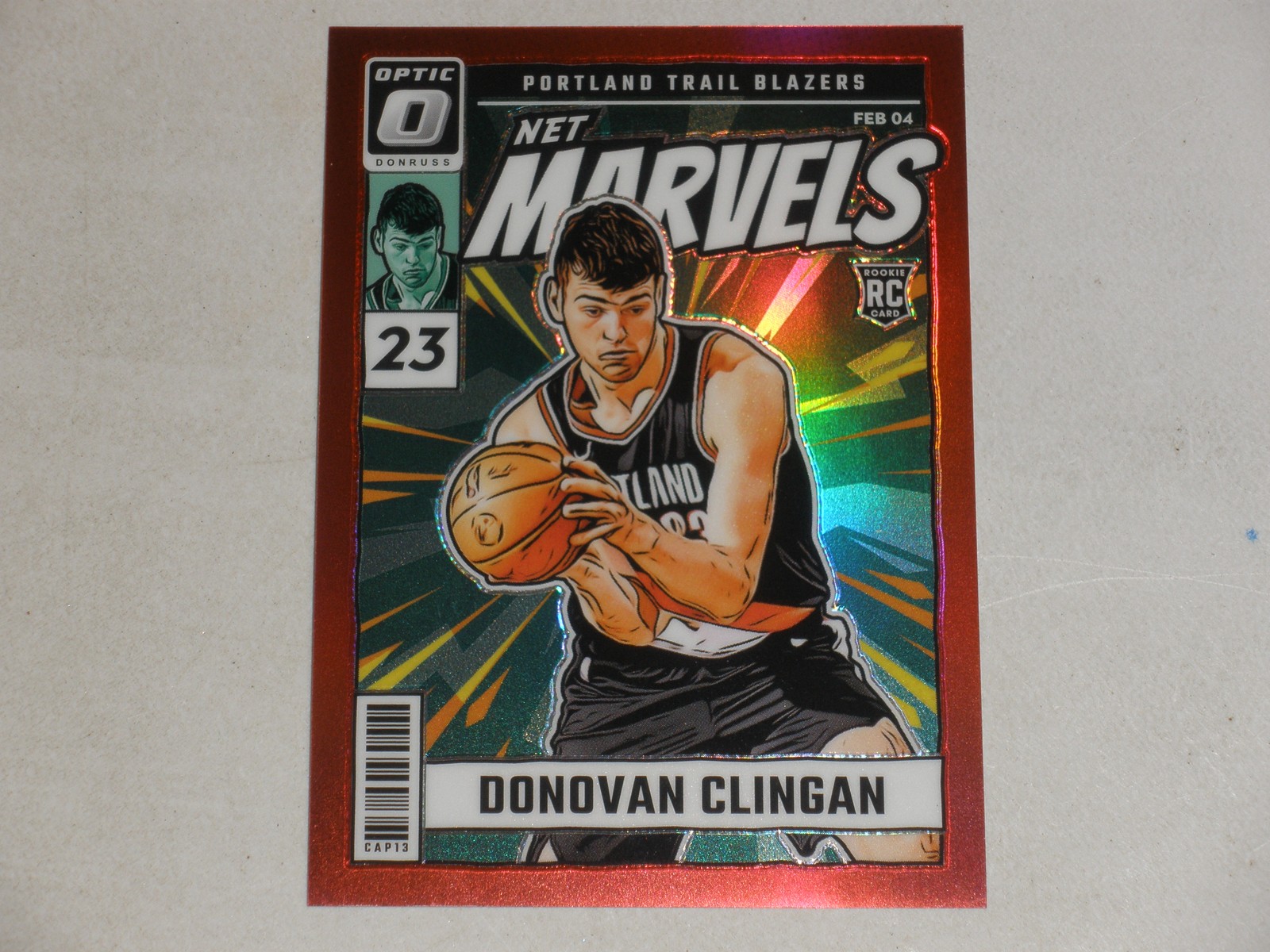 2024-25 Donruss Optic Net Marvels Red Prizm #11 Donovan Clingan 37/99