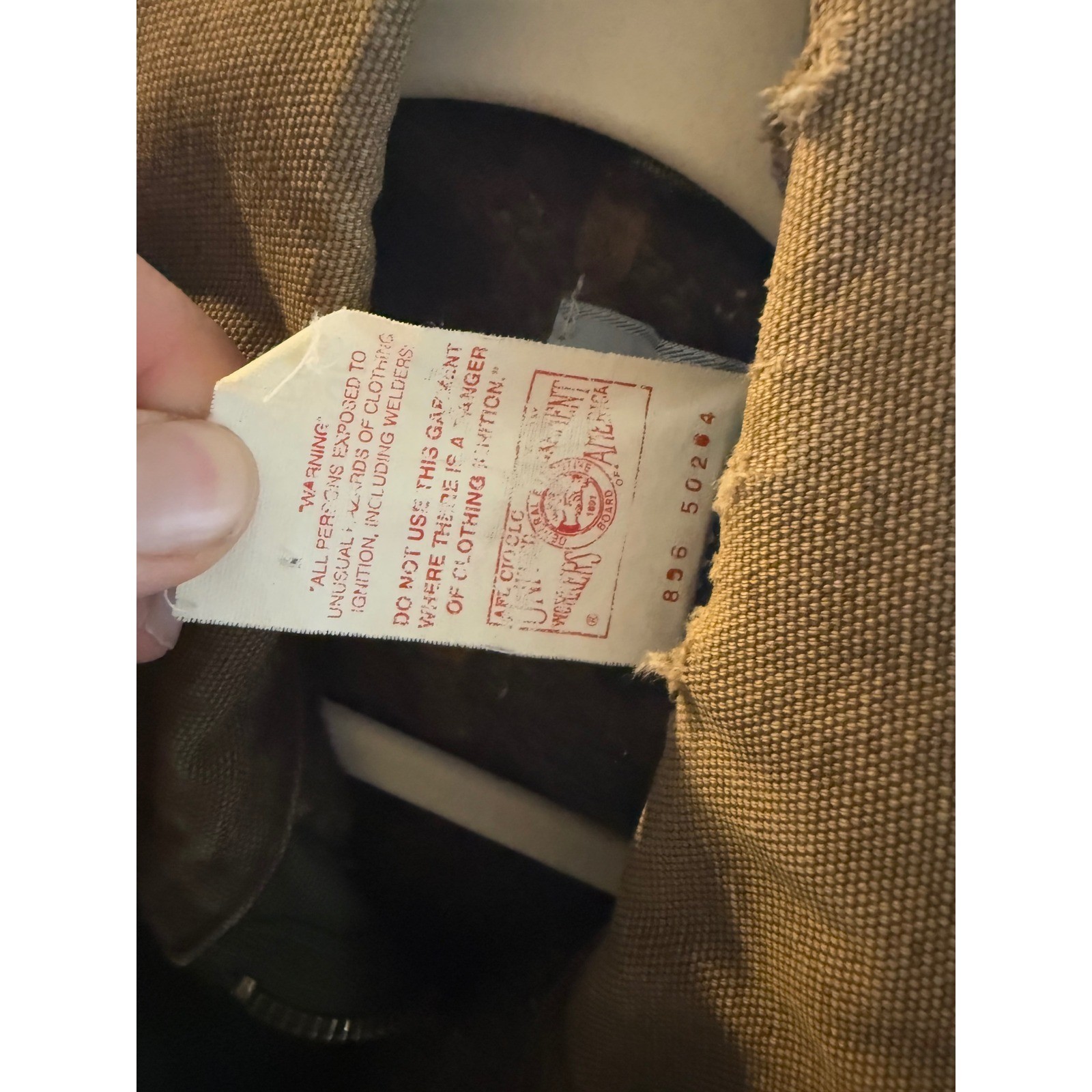 Carhartt Mens JB0866 Jacket Lined Canvas Trucker Style Size XL Graphic Print thumbnail 12