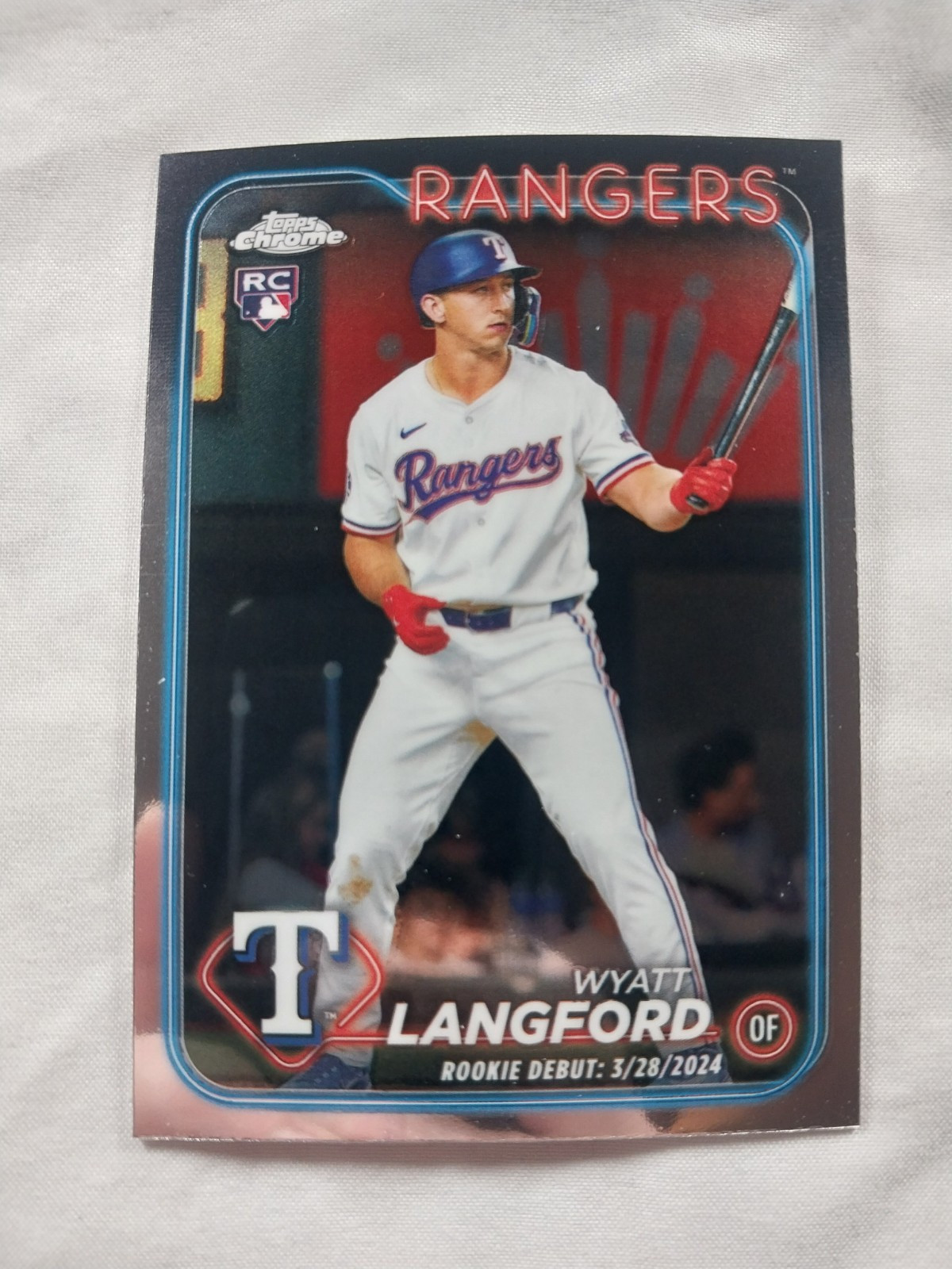 2024 Topps Chrome Update Wyatt Langford Rookie RC #USC37 Rangers
