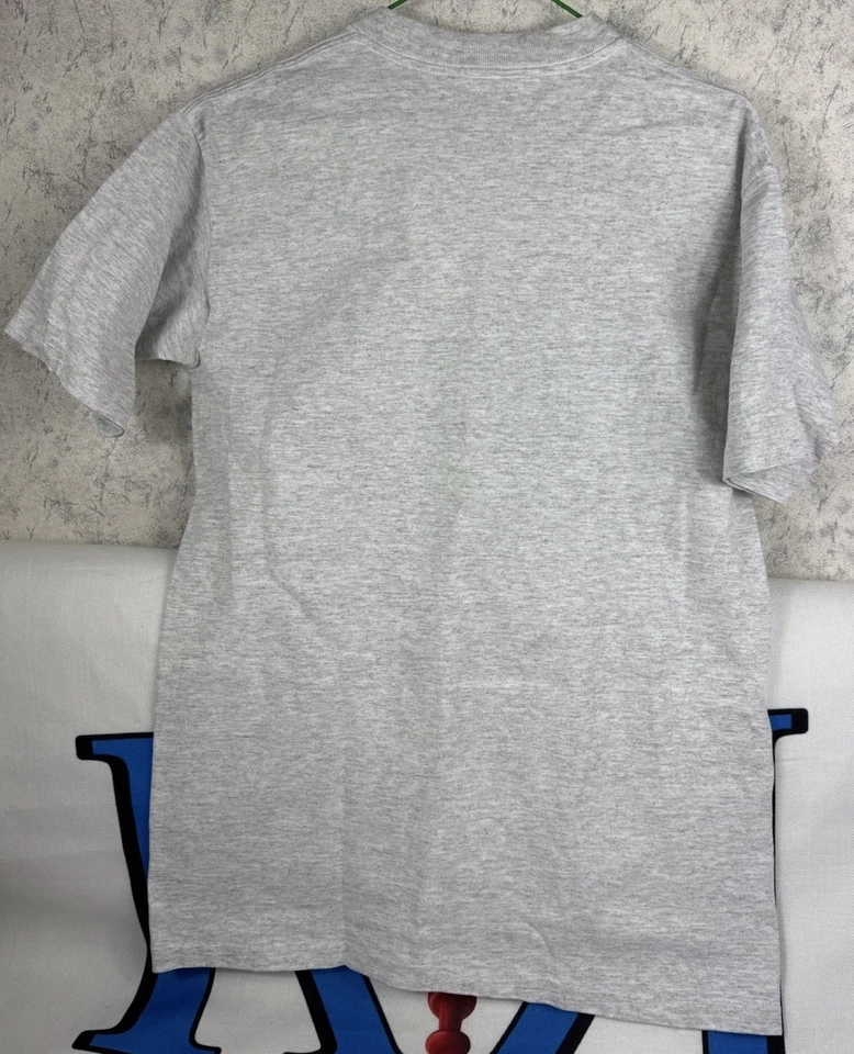 Size Medium Vintage 90s Detroit Lions T Shirt Rare Silverdome Silver Stretch - Image 2 of 4